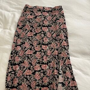 AE Floral Black and Pink Women's Skirt